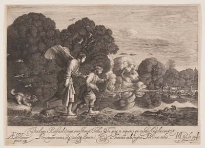 Tobias e o Anjo Gabriel de Hendrick von Goudt