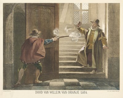 Assassinato de Guilherme de Orange, 1584 Morte de Guilherme de Orange 1584 (título no objeto) de Hendrik Albert van Trigt