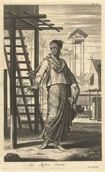 Retrato de uma mulher de etnia mista Uma mulher Mastice (título no objeto) de Hendrik Causé