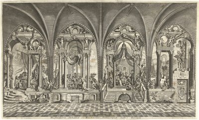 Pinturas no refeitório da Abadia de São Miguel em Antuérpia de Hendrik Causé