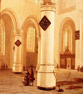 Interior de uma Igreja (óleo sobre tela) de Hendrik Cornelisz. van Vliet
