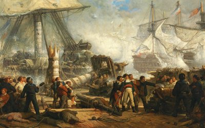 Lord Nelson na Batalha de Trafalgar, 1878. de Hendrik Frans Schaefels