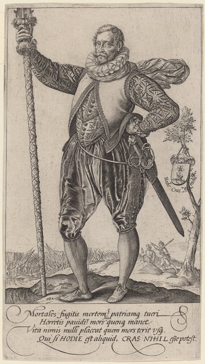 Um Pike-Man virou para a esquerda de Hendrik Goltzius
