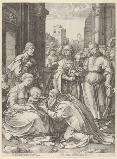 Adoração dos Magos,.n.d., s.d.. de Hendrik Goltzius
