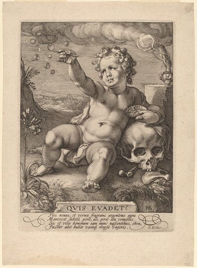Alegoria da Transiência ("Homo Bulla") de Hendrik Goltzius