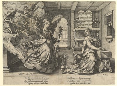 Anunciação, 1594. de Hendrik Goltzius