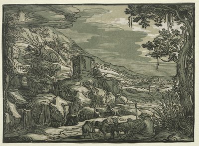 Paisagem Arcádia, c. 1615 de Hendrik Goltzius