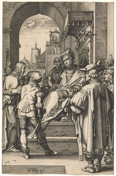 Cristo antes de Pilatos, depois de 1596 (gravura) de Hendrik Goltzius