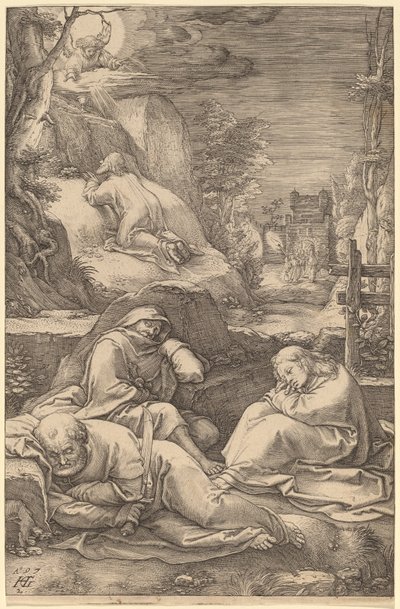 Cristo no Monte das Oliveiras de Hendrik Goltzius