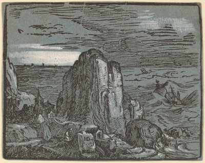 Penhasco à beira-mar de Hendrik Goltzius