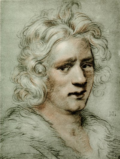 Estudo da cabeça de um jovem de Hendrik Goltzius