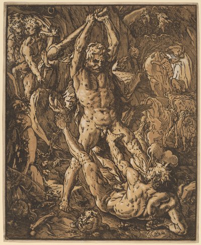 Hércules Matando Cacus de Hendrik Goltzius