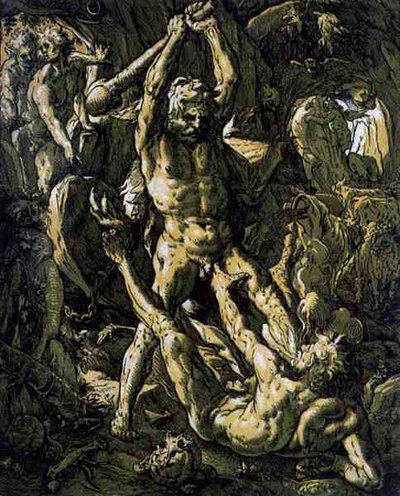 Hercules Slaying Cacus de Hendrik Goltzius