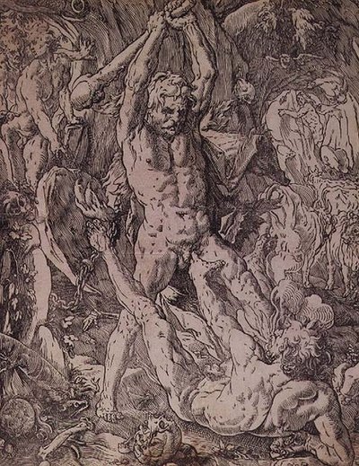 Hércules e Cacus de Hendrik Goltzius