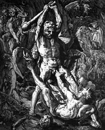 Hércules e Caco de Hendrik Goltzius