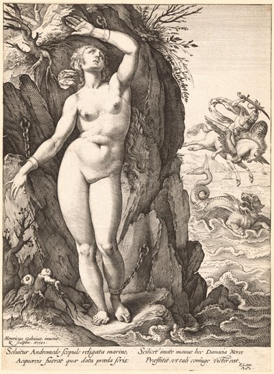 Perseu Libertando Andrômeda de Hendrik Goltzius