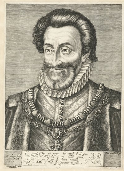 Retrato do rei Henrique IV da França, ca. 1600 de Hendrik Goltzius