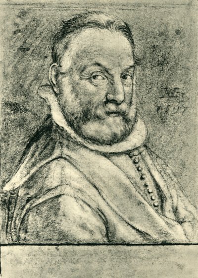 Retrato de um homem com barba, 1597, 1943. de Hendrik Goltzius