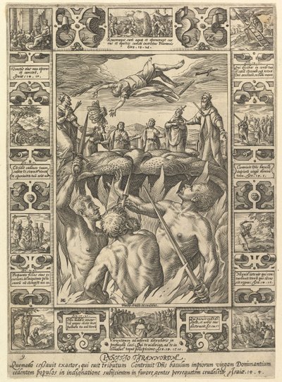 Punitio Tirannorum, de Alegorias da Fé Cristã, de Cristão e Profano Allegor .... de Hendrik Goltzius