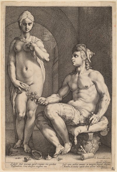 Pigmalião e Galateia de Hendrik Goltzius