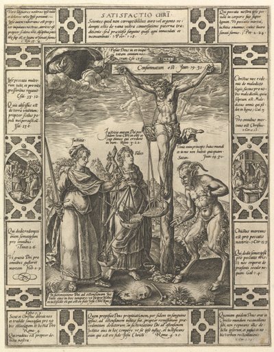 Satisfactio Christi, das alegorias da fé cristã, do cristão e profano Allego .... de Hendrik Goltzius