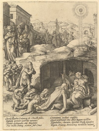 A Adoração dos Magos, ca. 1585 de Hendrik Goltzius