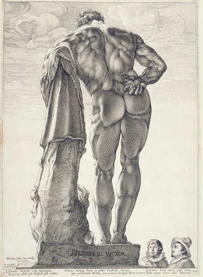 O Farnese Hércules, 1592 de Hendrik Goltzius