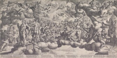 A Festa dos Deuses no Casamento de Cupido e Psique, 1587., 1587. de Hendrik Goltzius