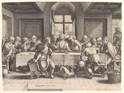 A Última Ceia, 1585. de Hendrik Goltzius