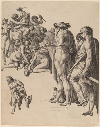 O Massacre dos Inocentes de Hendrik Goltzius