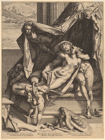 Marte e Vênus de Hendrik Goltzius, after Bartholomaeus Spranger