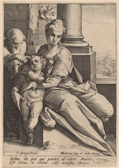 A Sagrada Família de Hendrik Goltzius after Bartholomaeus Spranger