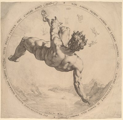 Faetonte de Hendrik Goltzius, after Cornelis Cornelisz van Haarlem