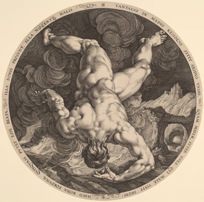 Tântalo de Hendrik Goltzius, after Cornelis Cornelisz van Haarlem