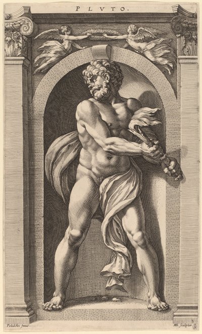 Plutão de Hendrik Goltzius after Polidoro da Caravaggio