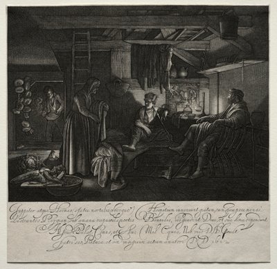 Júpiter e Mercúrio na Casa de Filemon e Baucis. de Hendrik Goudt
