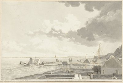 O Ooijpolder inundado com Persingen à distância, 1809 de Hendrik Hoogers (signed by artist)
