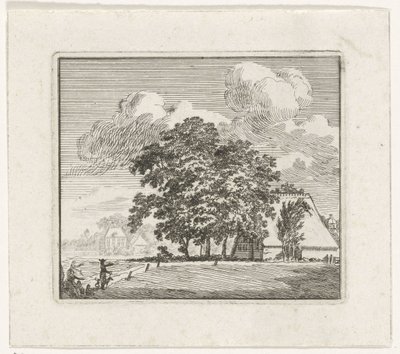 Casa de campo numa paisagem de Hendrik Hoogers