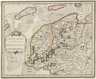 Mapa de Friesland
Novo mapa da província de Friesland (título sobre o objecto) de Hendrik Kloekhoff