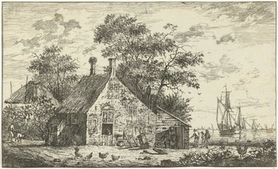 Fazenda em um rio de Hendrik Kobell