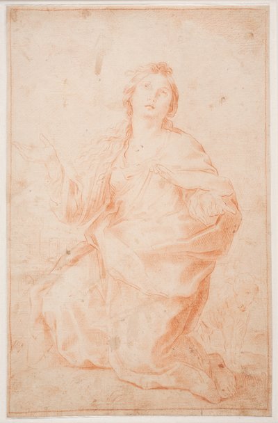 Santa Inês ajoelhada de Hendrik Krock