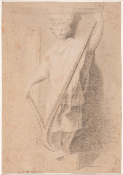 Cariátide com arado. Estudo para uma figura no pedestal para a "Stanza d