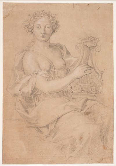 Musa que toca lira (Erato?) de Hendrik Krock