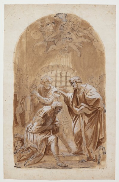 S. Pedro batiza S. Processus e S. Martianus de Hendrik Krock