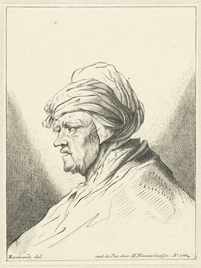 Busto de velha, à esquerda de Hendrik Nieuwenhuysen