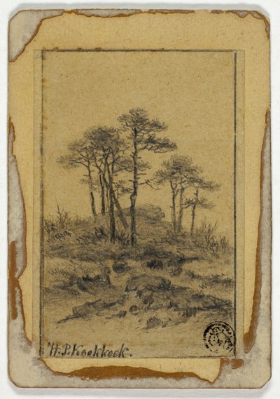 Árvores em Rocky Hill de Hendrik Pieter Koekkoek