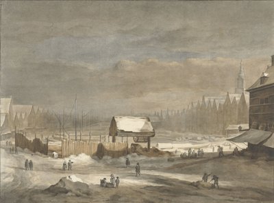 O Damrak no inverno de Hendrik Pothoven
