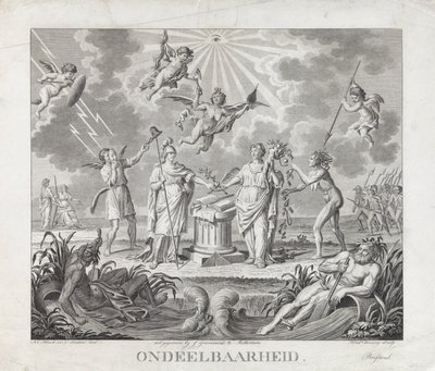 Alegoria da Indivisibilidade, 1795
Indivisibilidade (título sobre o objecto)
Quatro alegorias sobre a revolução de 1795 (título da série) de Hendrik Roosing