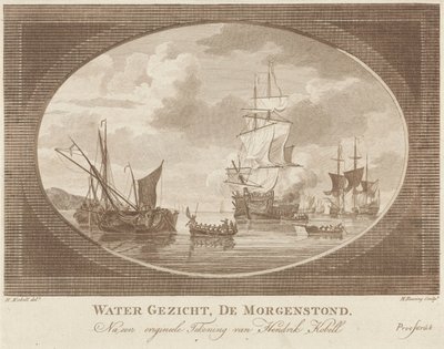 Navios em águas calmas
Water View, The Dawn (título sobre o objecto) de Hendrik Roosing
