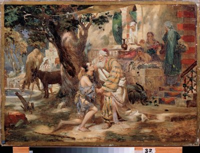 O retorno do filho pródigo. Pintura de Henryk Siemiradzki (1843-1902), óleo sobre tela. arte polonesa de Henryk Siemiradzki